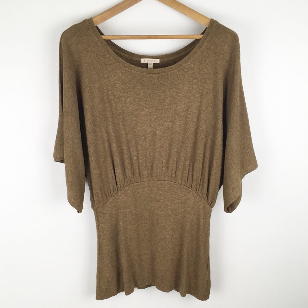 ANTHROPOLOGIE | bordeaux olive knit top